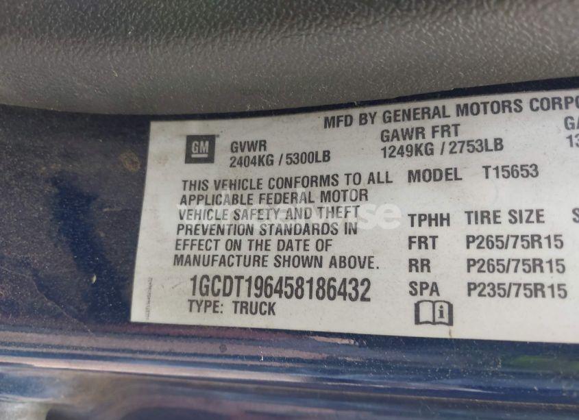 Photo 9 of 2005 Chevrolet Colorado LS (VIN 1GCDT196458186432)