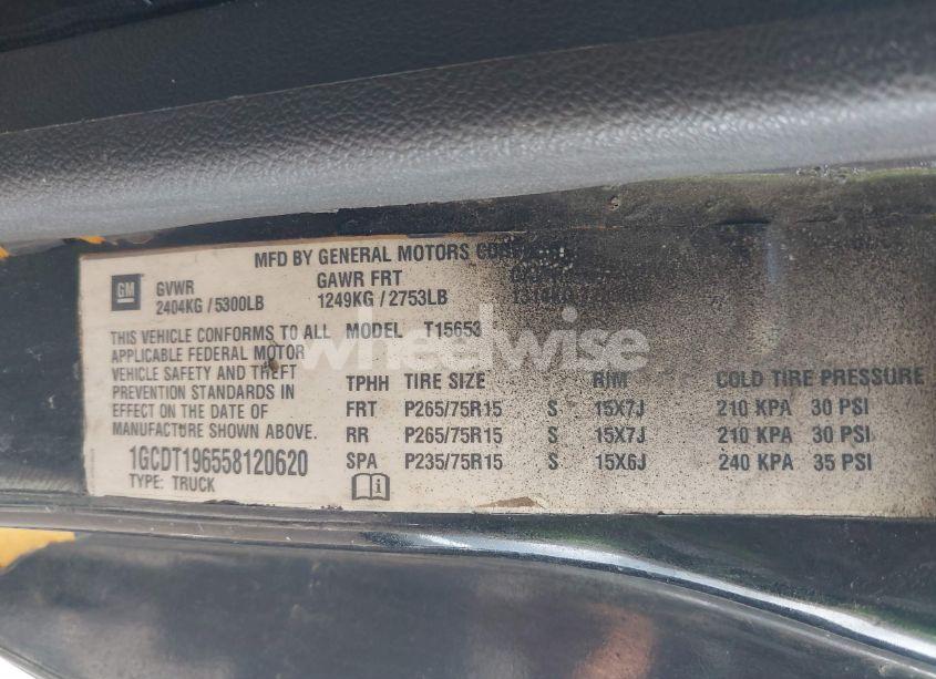 Photo 9 of 2005 Chevrolet Colorado LS (VIN 1GCDT196558120620)