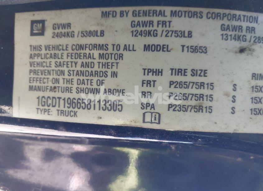 Photo 9 of 2005 Chevrolet Colorado LS (VIN 1GCDT196658113305)