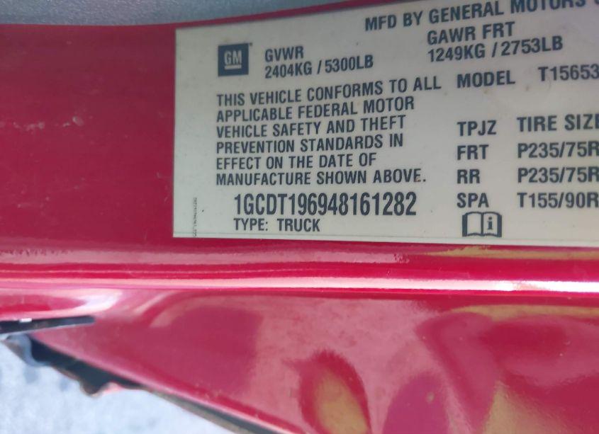 Photo 9 of 2004 Chevrolet Colorado LS (VIN 1GCDT196948161282)