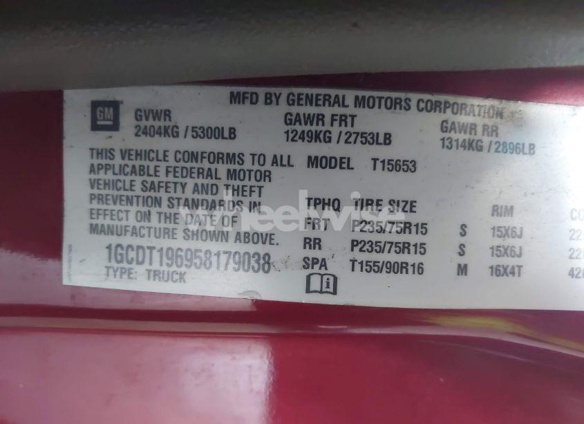 Photo 9 of 2005 Chevrolet Colorado (VIN 1GCDT196958179038)