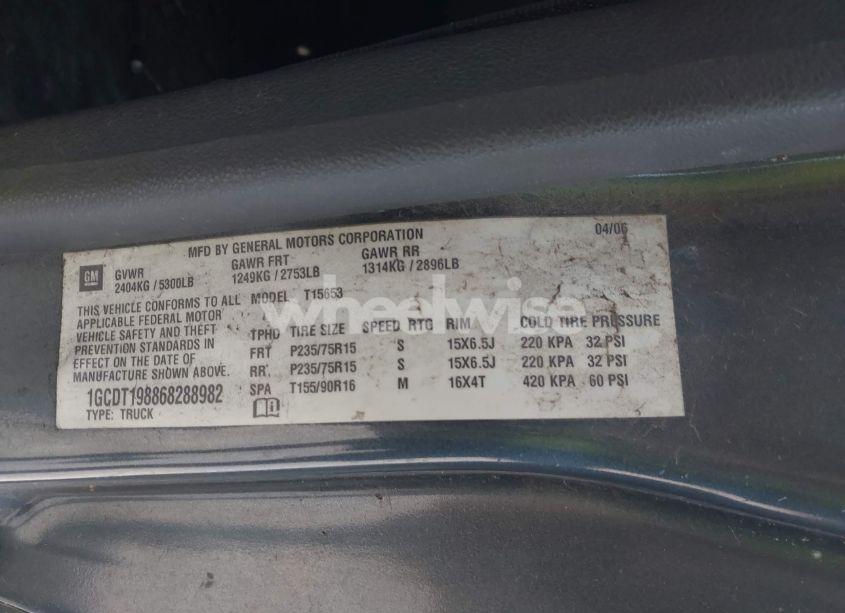 Photo 9 of 2006 Chevrolet Colorado LT (VIN 1GCDT198868288982)