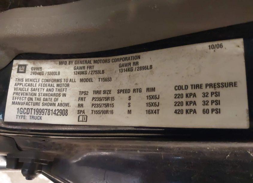 Photo 9 of 2007 Chevrolet Colorado LS (VIN 1GCDT199978142908)