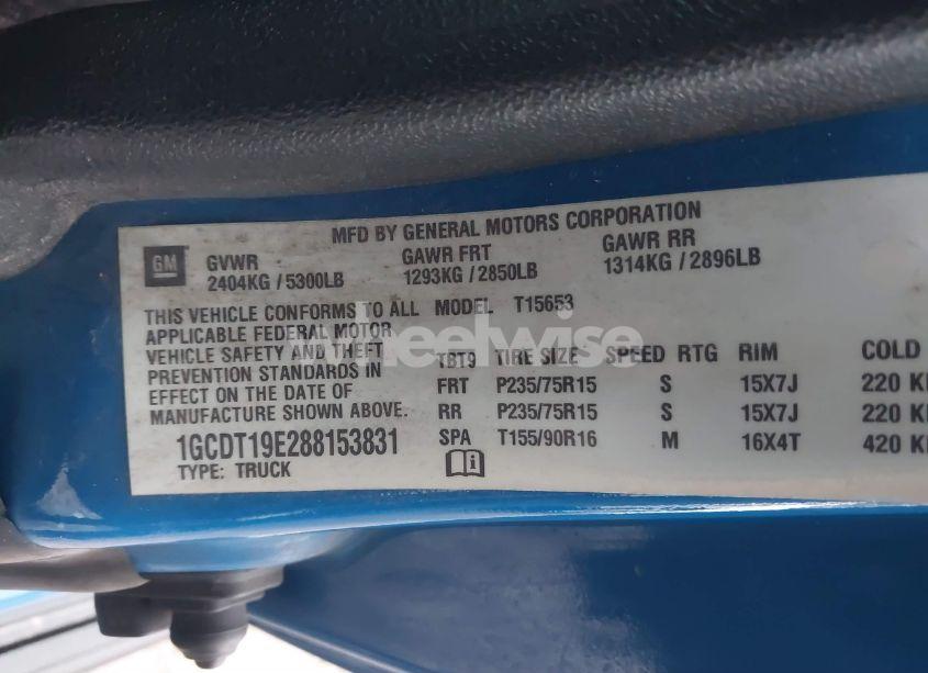 Photo 9 of 2008 Chevrolet Colorado LT (VIN 1GCDT19E288153831)