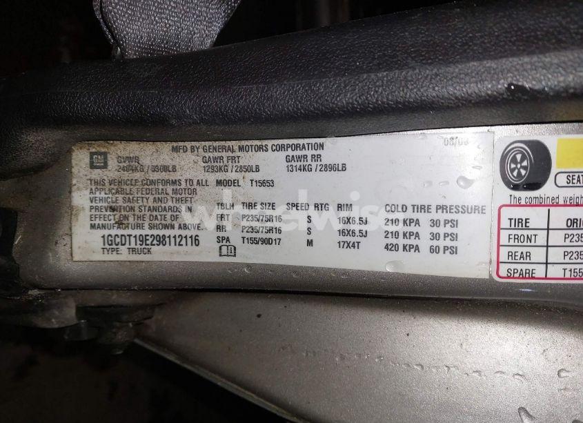 Photo 9 of 2009 Chevrolet Colorado LT (VIN 1GCDT19E298112116)