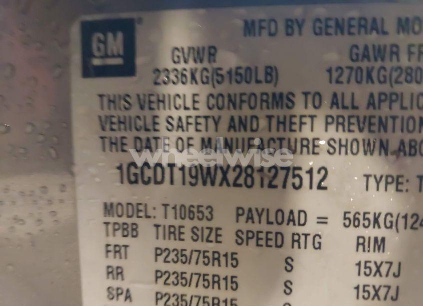 Photo 9 of 2002 Chevrolet S-10 LS (VIN 1GCDT19WX28127512)