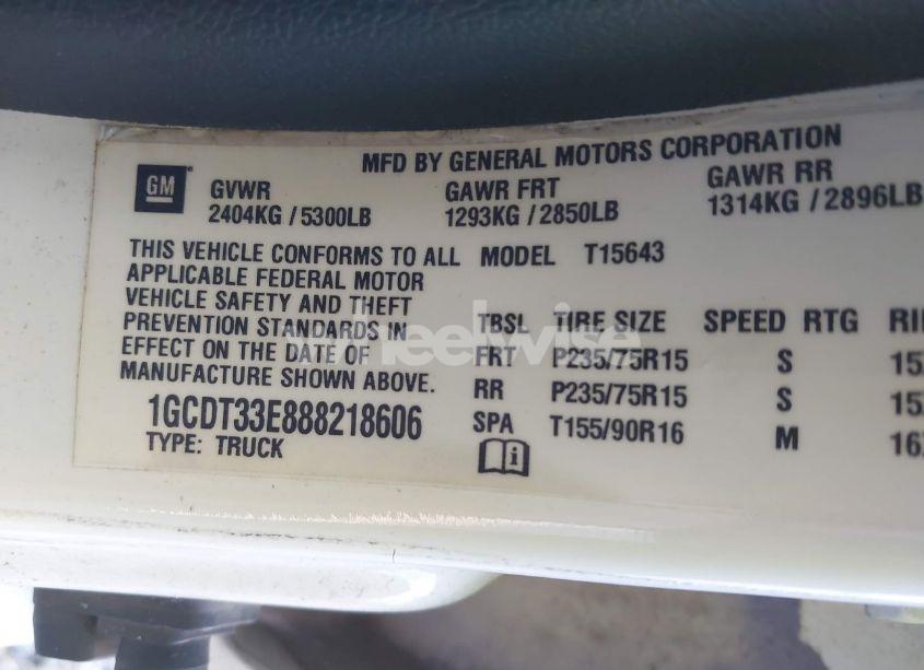 Photo 9 of 2008 Chevrolet Colorado LT (VIN 1GCDT33E888218606)