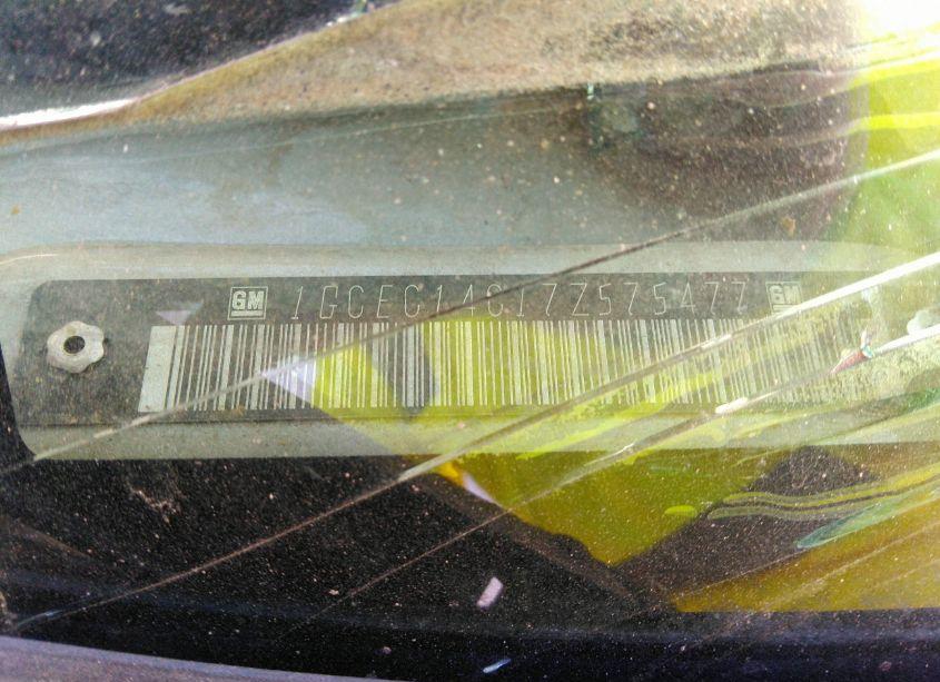 Photo 9 of 2007 Chevrolet Silverado 1500 WORK TRUCK (VIN 1GCEC14C17Z575477)