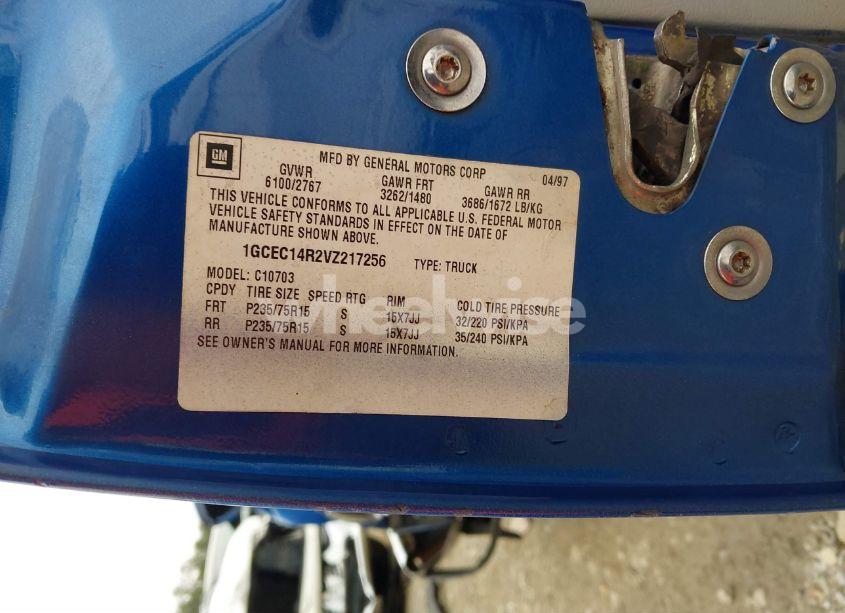 Photo 9 of 1997 Chevrolet C1500 FLEETSIDE (VIN 1GCEC14R2VZ217256)