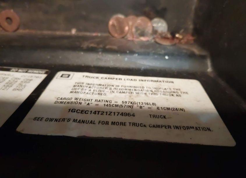 Photo 9 of 2001 Chevrolet Silverado 1500 LS (VIN 1GCEC14T21Z174964)