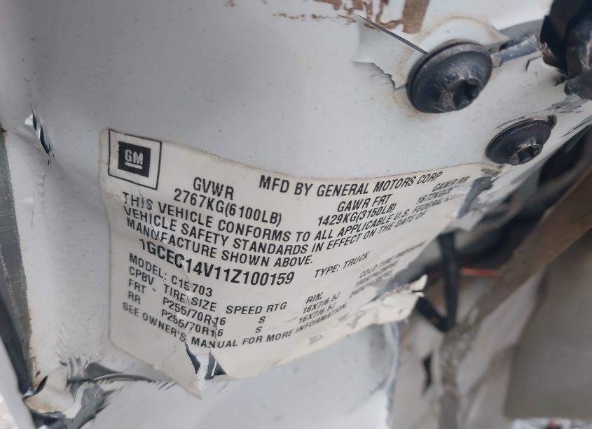 Photo 9 of 2001 Chevrolet Silverado 1500 LS (VIN 1GCEC14V11Z100159)