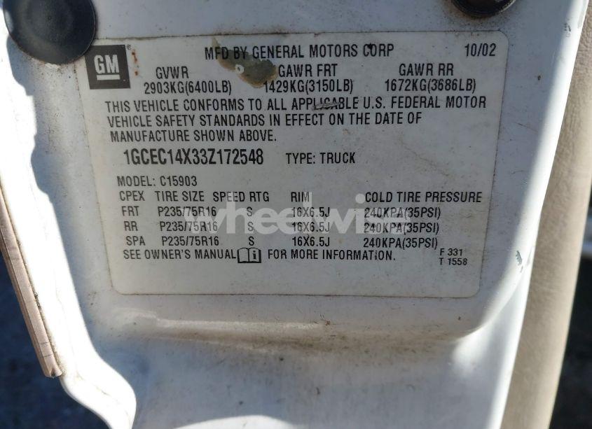 Photo 9 of 2000 Chevrolet Silverado 1500 (VIN 1GCEC14V3YE295652)