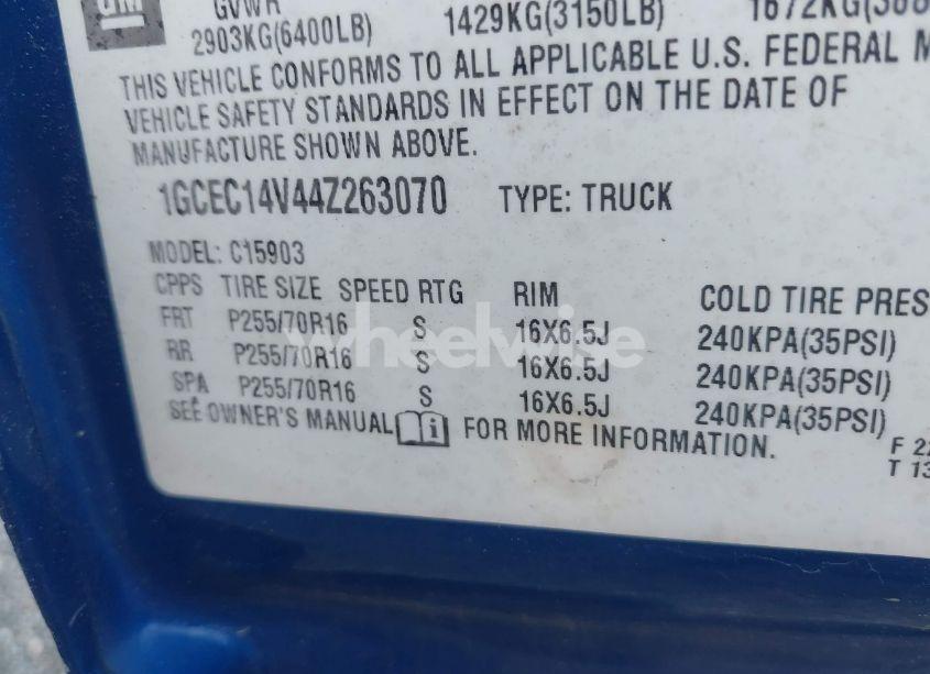 Photo 9 of 2004 Chevrolet Silverado 1500 WORK TRUCK (VIN 1GCEC14V44Z263070)