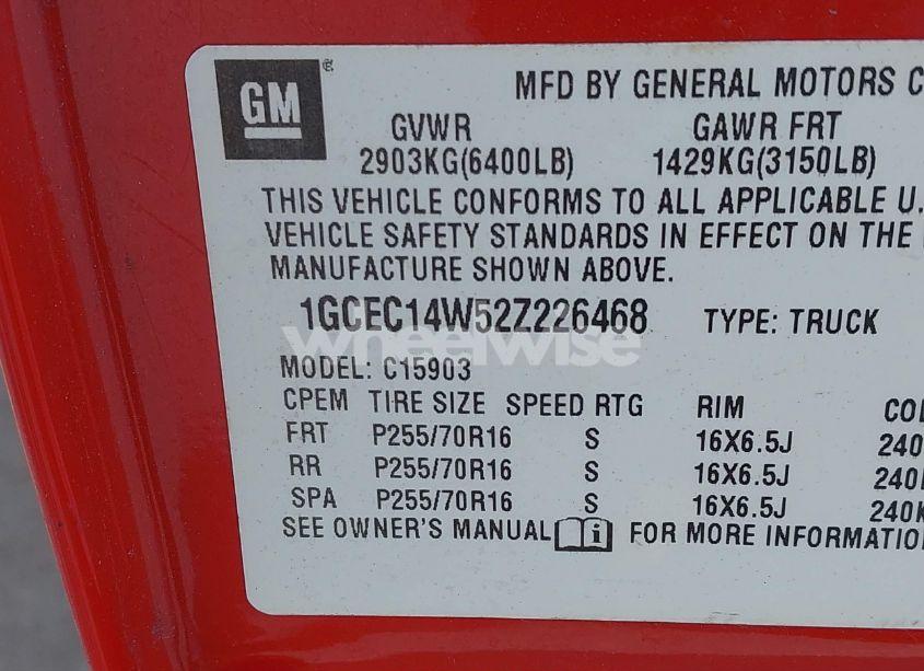 Photo 9 of 2002 Chevrolet Silverado 1500 (VIN 1GCEC14W52Z226468)