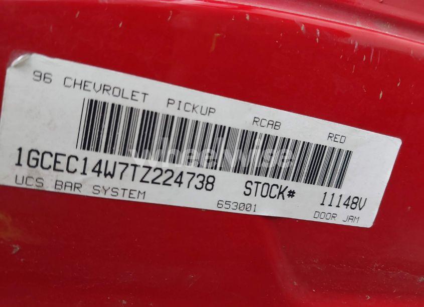 Photo 9 of 1996 Chevrolet Gmt-400 C1500 (VIN 1GCEC14W7TZ224738)