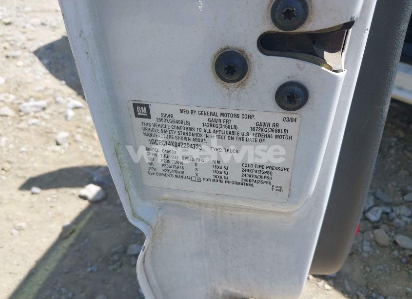 Photo 9 of 2004 Chevrolet Silverado 1500 WORK TRUCK (VIN 1GCEC14X04Z294723)