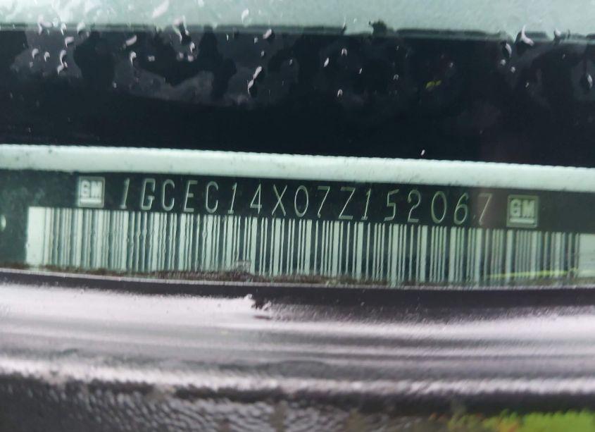 Photo 9 of 2007 Chevrolet Silverado 1500 CLASSIC WORK TRUCK (VIN 1GCEC14X07Z152067)