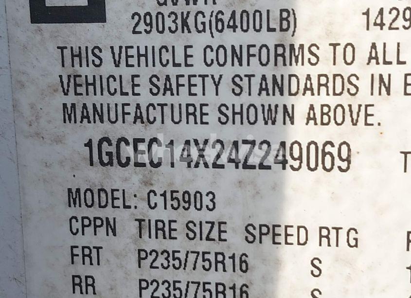 Photo 9 of 2004 Chevrolet Silverado 1500 WORK TRUCK (VIN 1GCEC14X24Z249069)