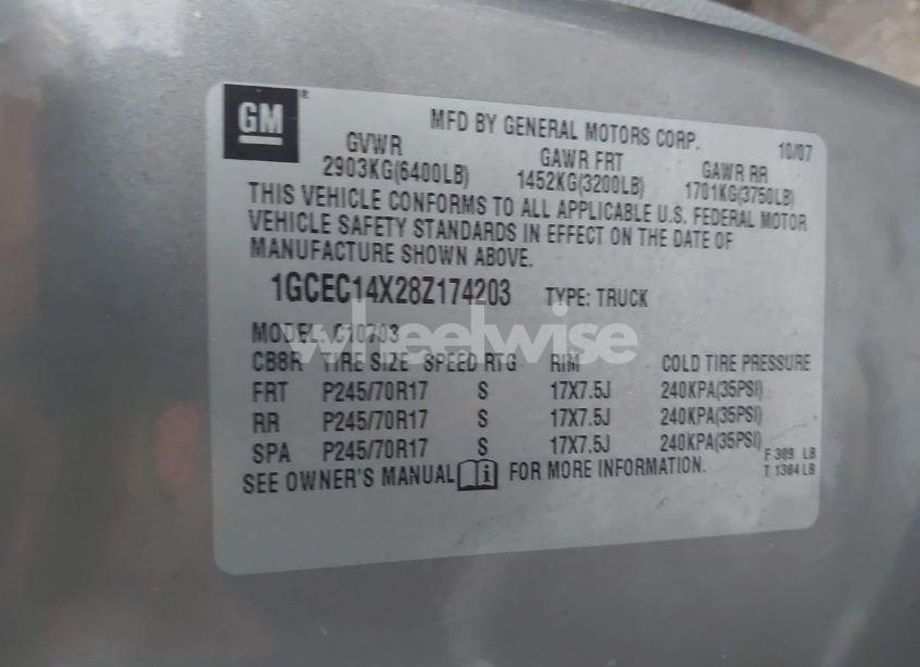 Photo 9 of 2008 Chevrolet Silverado 1500 WORK TRUCK (VIN 1GCEC14X28Z174203)