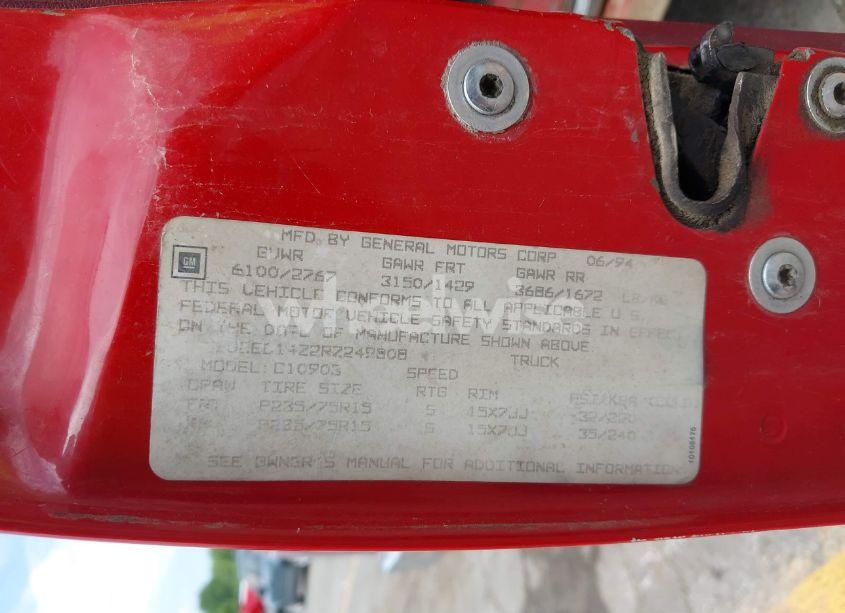 Photo 9 of 1994 Chevrolet Gmt-400 C1500 (VIN 1GCEC14Z2RZ249808)