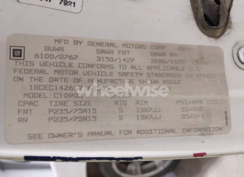 Photo 9 of 1995 Chevrolet Gmt-400 C1500 (VIN 1GCEC14Z6SZ166565)