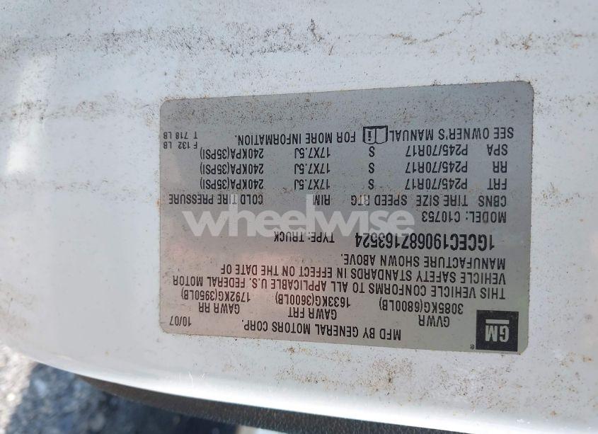 Photo 9 of 2008 Chevrolet Silverado 1500 LT1 (VIN 1GCEC19068Z163524)