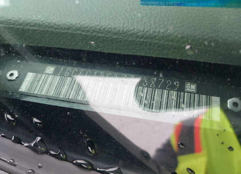 Photo 9 of 2007 Chevrolet Silverado 1500 WORK TRUCK (VIN 1GCEC19C37Z538729)