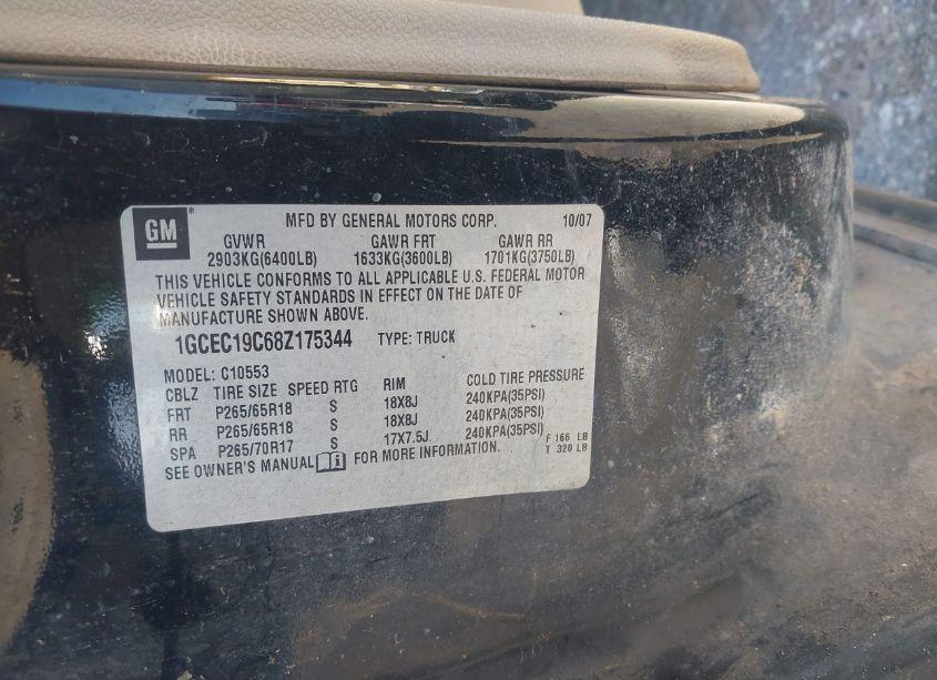 Photo 9 of 2008 Chevrolet Silverado 1500 LT1 (VIN 1GCEC19C68Z175344)