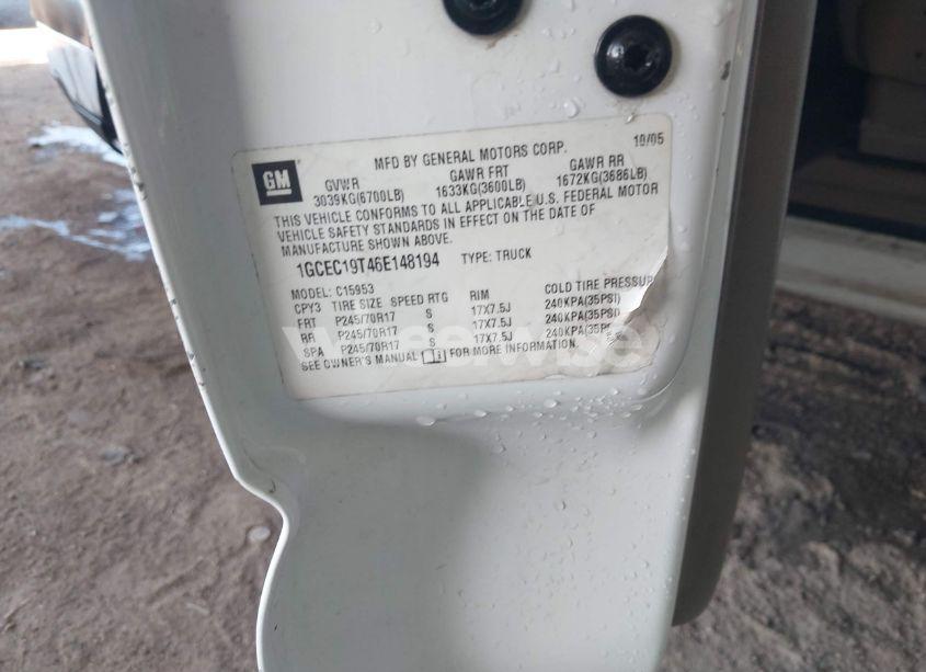 Photo 9 of 2006 Chevrolet Silverado 1500 LT1 (VIN 1GCEC19T46E148194)