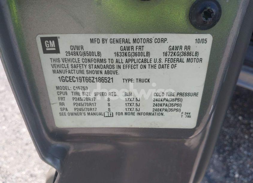 Photo 9 of 2006 Chevrolet Silverado 1500 LT2 (VIN 1GCEC19T66Z186521)