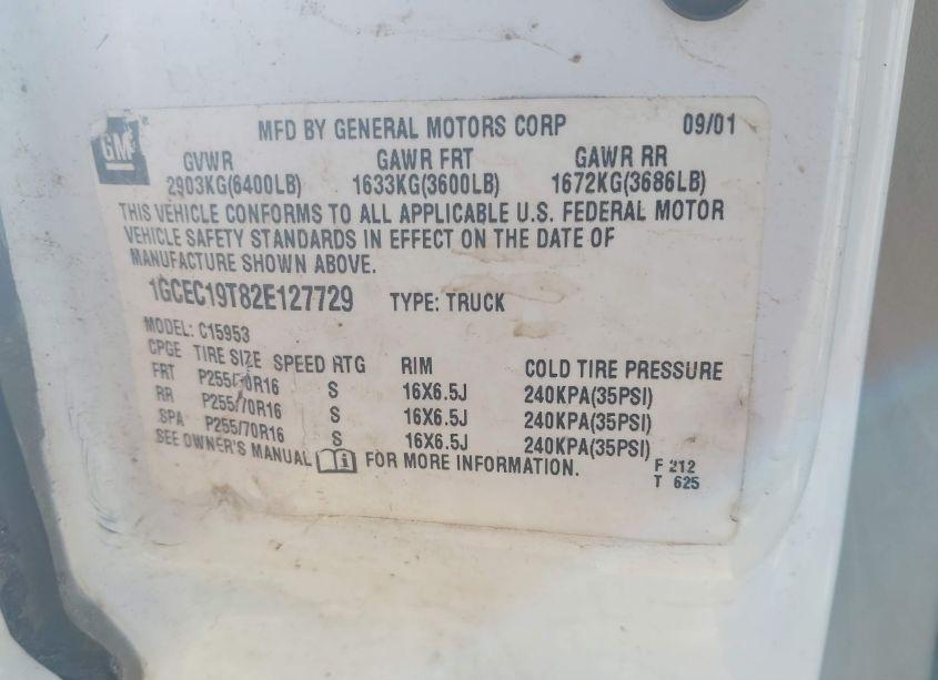 Photo 9 of 2002 Chevrolet Silverado 1500 (VIN 1GCEC19T82E127729)