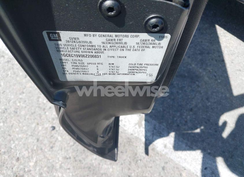 Photo 9 of 2006 Chevrolet Silverado 1500 LT1 (VIN 1GCEC19V06Z206831)