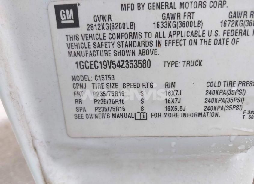 Photo 9 of 2004 Chevrolet Silverado 1500 LS (VIN 1GCEC19V54Z353580)