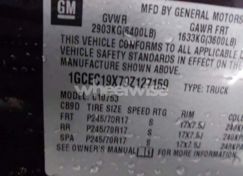 Photo 9 of 2009 Chevrolet Silverado 1500 WORK TRUCK (VIN 1GCEC19X79Z127159)