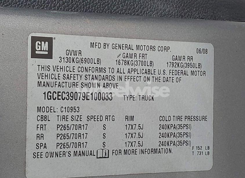 Photo 9 of 2009 Chevrolet Silverado 1500 LTZ (VIN 1GCEC39079E100033)