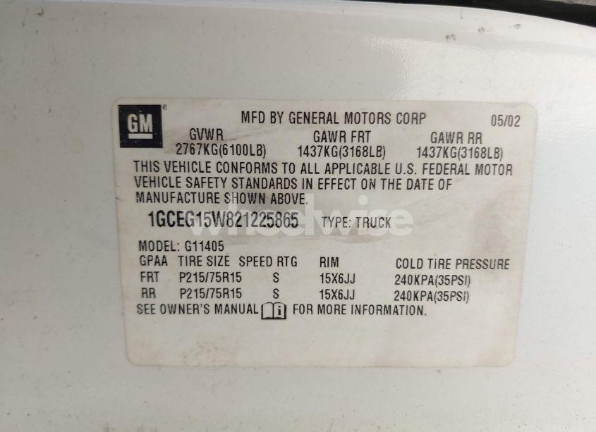Photo 9 of 2002 Chevrolet Express (VIN 1GCEG15W821225865)
