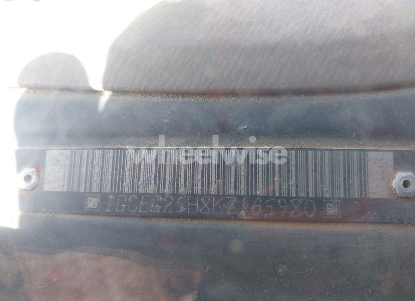 Photo 9 of 1989 Chevrolet G20 (VIN 1GCEG25H8K7165980)