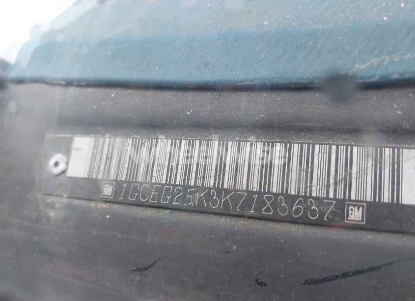 Photo 9 of 1989 Chevrolet G20 (VIN 1GCEG25K3K7183637)