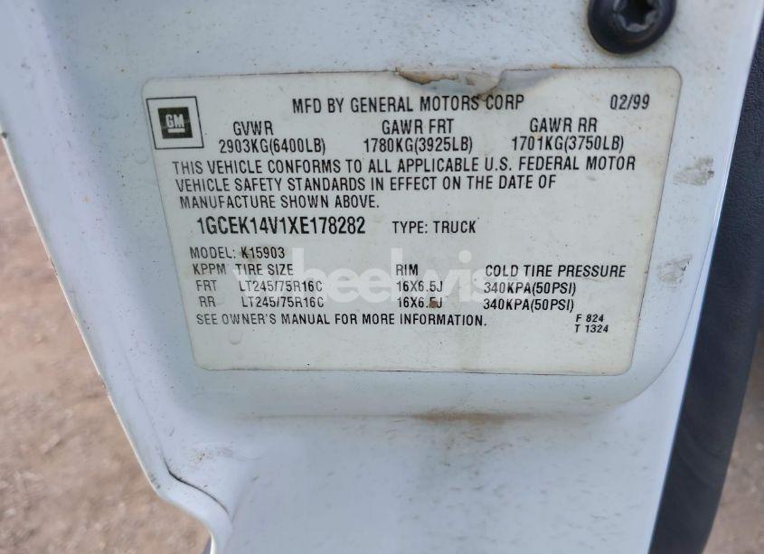 Photo 19 of 1999 Chevrolet Silverado 1500 (VIN 1GCEK14V1XE178282)