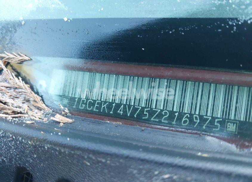 Photo 12 of 2005 Chevrolet Silverado 1500 WORK TRUCK (VIN 1GCEK14V75Z216975)