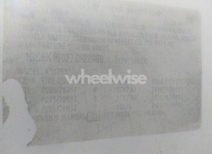 Photo 9 of 2007 Chevrolet Silverado 1500 WORK TRUCK (VIN 1GCEK19027Z622968)