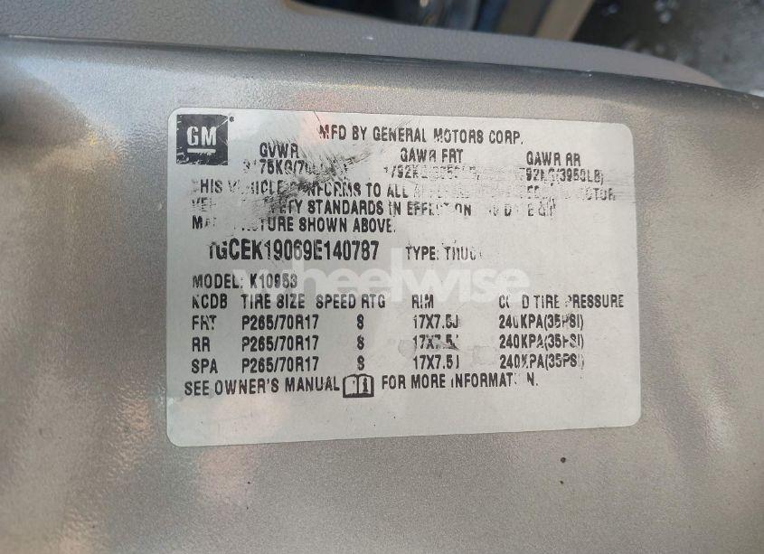 Photo 9 of 2009 Chevrolet Silverado 1500 WORK TRUCK (VIN 1GCEK19069E140787)