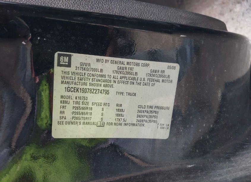 Photo 9 of 2008 Chevrolet Silverado 1500 LT1 (VIN 1GCEK19078Z274795)