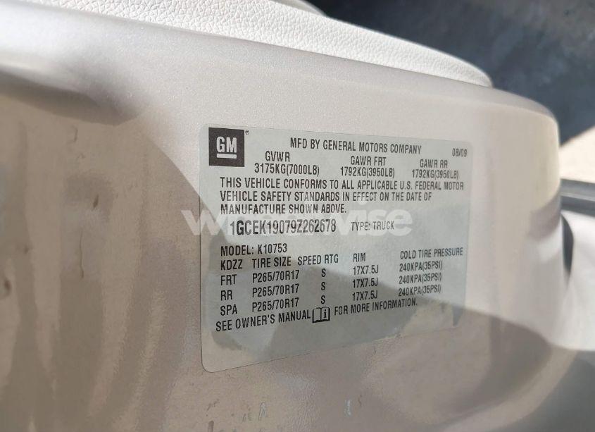 Photo 9 of 2009 Chevrolet Silverado 1500 WORK TRUCK (VIN 1GCEK19079Z262678)