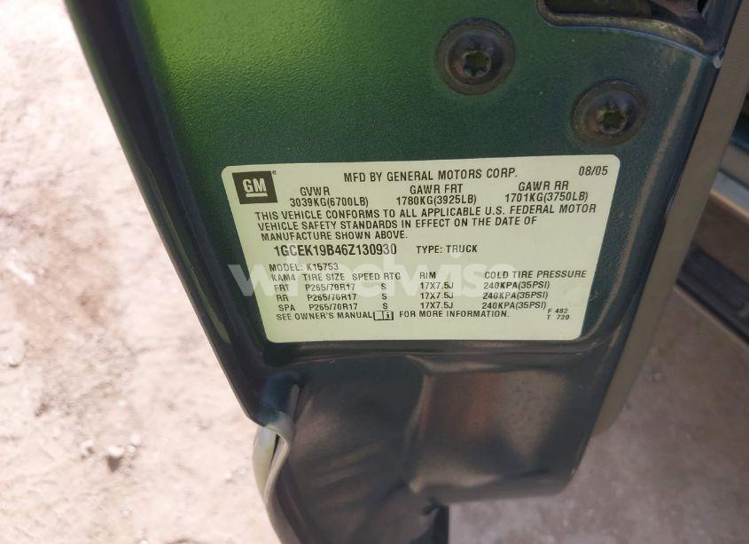 Photo 9 of 2006 Chevrolet Silverado 1500 LT1 (VIN 1GCEK19B46Z130930)