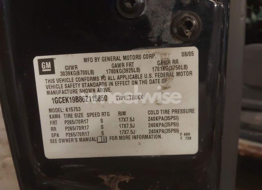 Photo 9 of 2006 Chevrolet Silverado 1500 LT1 (VIN 1GCEK19B86Z115850)