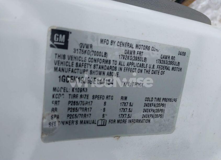 Photo 9 of 2009 Chevrolet Silverado 1500 WORK TRUCK (VIN 1GCEK19J89E144154)