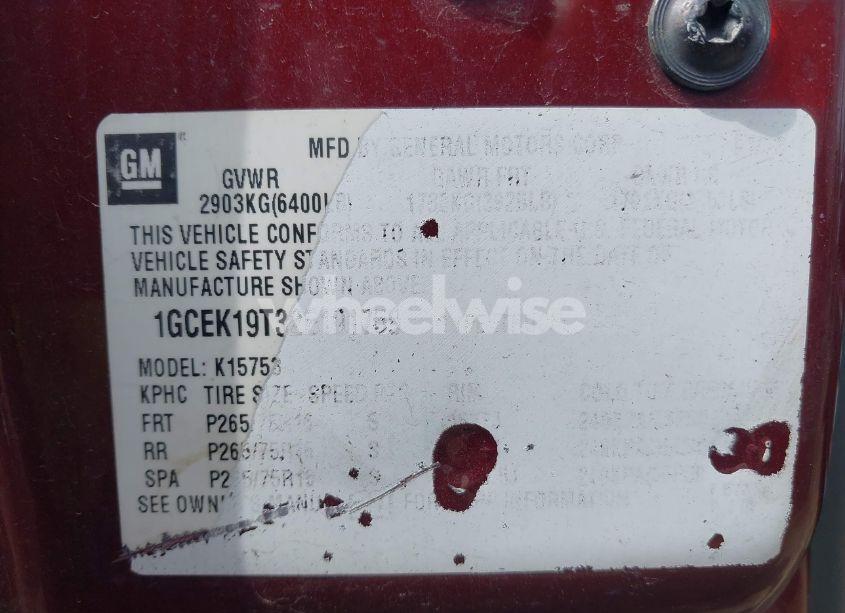 Photo 9 of 2002 Chevrolet Silverado 1500 LS (VIN 1GCEK19T32E191759)