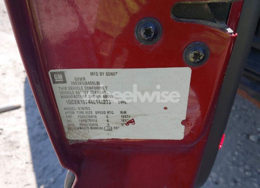 Photo 9 of 2004 Chevrolet Silverado 1500 Z71 (VIN 1GCEK19T44E140273)