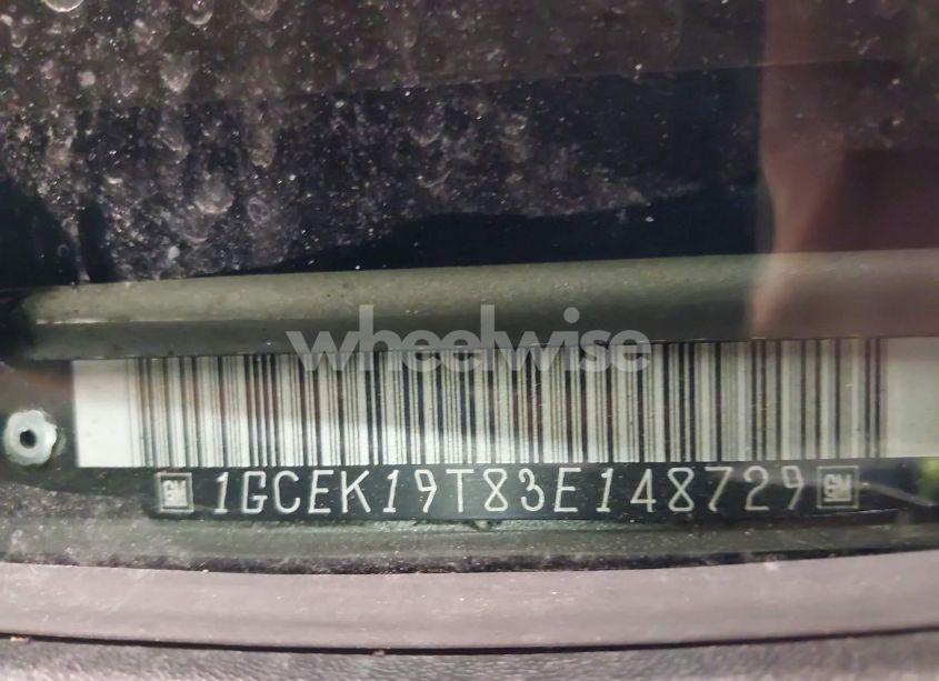 Photo 9 of 2003 Chevrolet Silverado 1500 LS (VIN 1GCEK19T83E148729)
